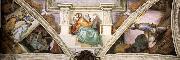 Michelangelo Buonarroti, Frescoes above the entrance wall